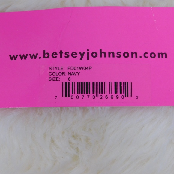 Betsey Johnson Maxi Dress Aztec Print Linen Navy 6 - Picture 4 of 8